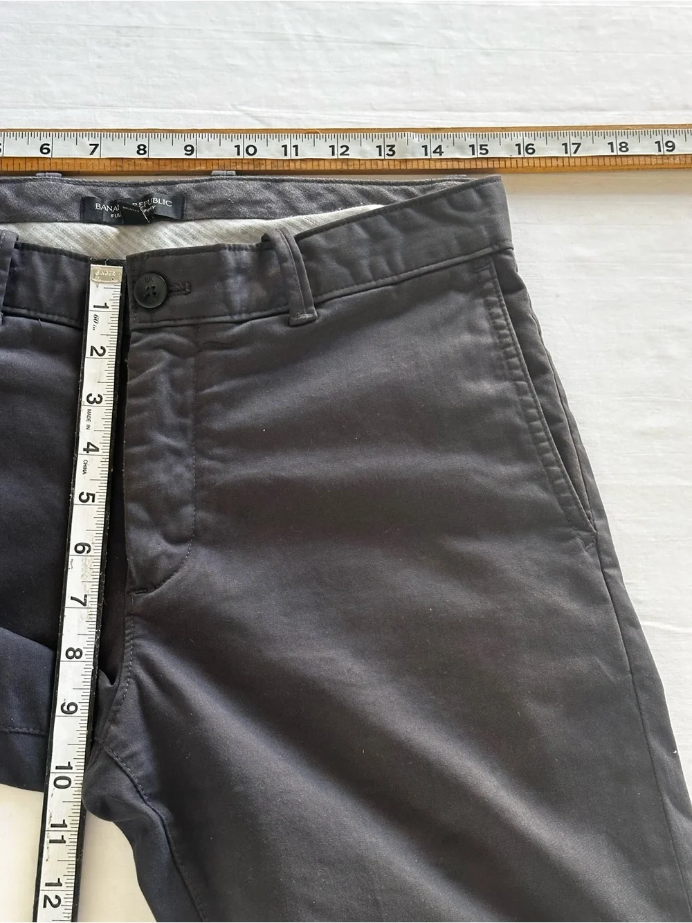 Banana Republic Fulton Skinny Chino Pants 30x30 Dark Charcoal Navy Slim Fit
